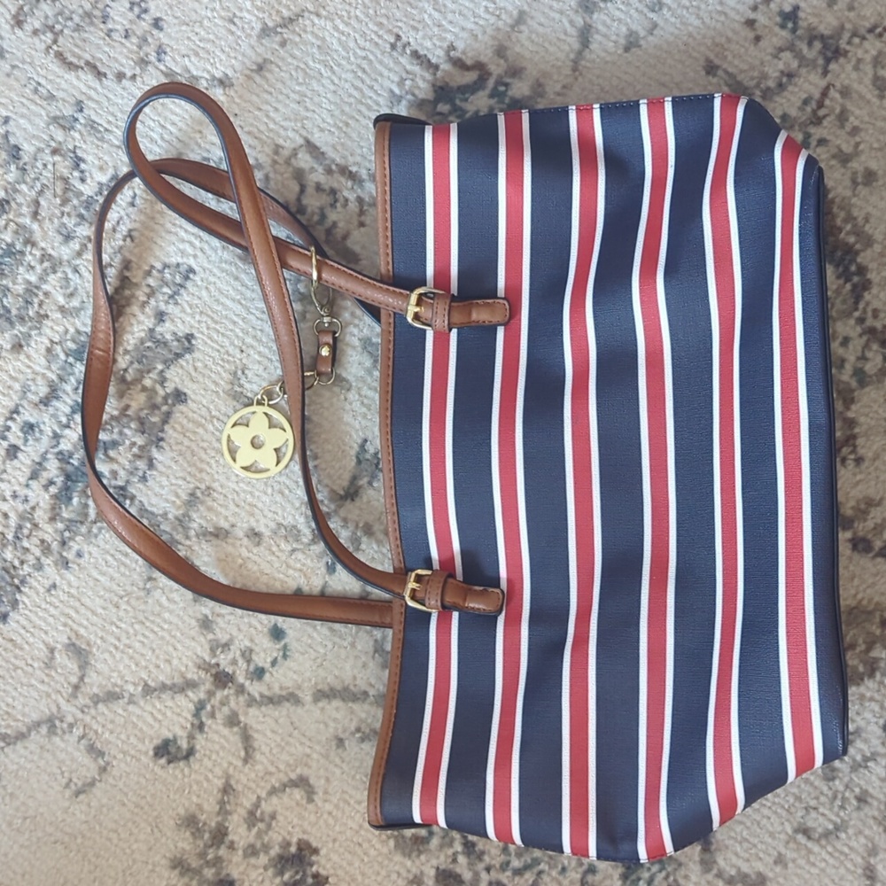 Bueno Striped Shoulder Tote